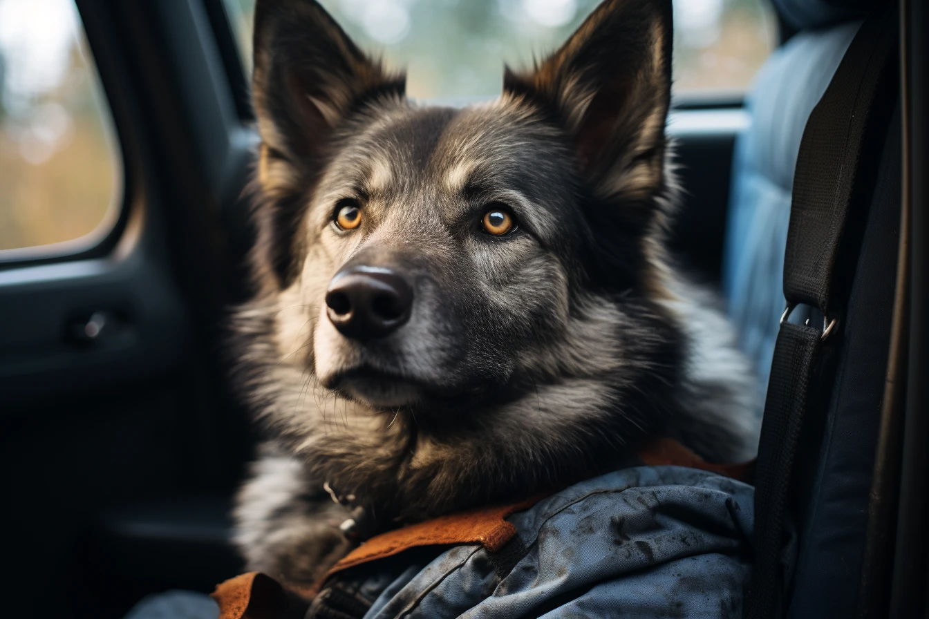 Ram Truck Dog Safety Belt for Norwegian Elkhounds